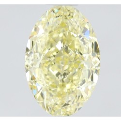 Diament o barwie fantazyjnej szlif owalny, 0.65ct, VVS1, Fancy Yellow, GIA 7486997807