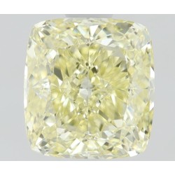 Diament o barwie fantazyjnej szlif poduszkowy brylantowy, 1ct, VS2, Fancy Yellow, GIA 2235186614