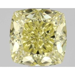 Diament o barwie fantazyjnej szlif poduszkowy brylantowy, 1ct, VS1, Fancy Intense Yellow, GIA 7526831452