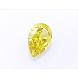 Diament o barwie fantazyjnej szlif gruszkowy, 1.1ct, VS2, Fancy Vivid  Yellow, GIA 7338255154