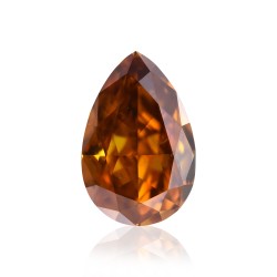 Diament o barwie fantazyjnej szlif gruszkowy, 1.03ct, SI2, Fancy Deep Brown Orange, GIA 1293333695