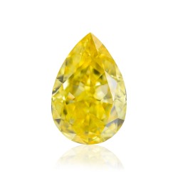 Diament o barwie fantazyjnej szlif gruszkowy, 0.41ct, SI1, Fancy Vivid Yellow, GIA 6335053950