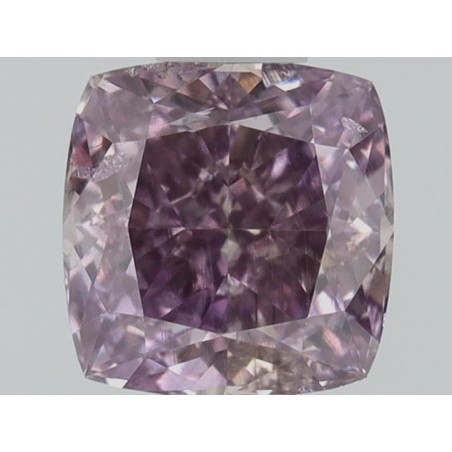 Diament o barwie fantazyjnej szlif poduszkowy modyfikowany, 0.5ct, SI2, Fancy Purple Pink, GIA 2225504893