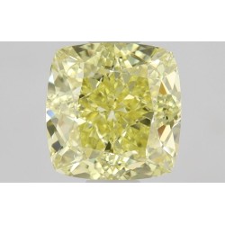 Diament o barwie fantazyjnej szlif poduszkowy modyfikowany, 1.01ct, VVS2, Fancy  Yellow, GIA 6445641752