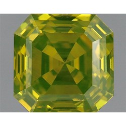 Diament o barwie fantazyjnej szlif szmaragdowy, 1.06ct, VS2, Fancy Greenish Yellow, IGI 539240105