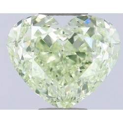 Diament o barwie fantazyjnej serce, 0.5ct, VVS1, Fancy Light Yellow Green, GIA 2534374655
