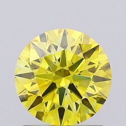 Diament laboratoryjny o barwie fantazyjnej szlif okrągły, 1.06ct, VVS1, Fancy Vivid Yellow, IGI LG650486217