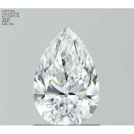 Diament szlif gruszkowy, 1.01ct, VVS2, D, GIA 6542315549