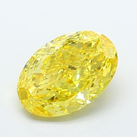 Diament laboratoryjny o barwie fantazyjnej szlif owalny, 2.61ct, VVS2, Fancy Vivid Yellow, IGI LG720546981