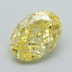 Diament laboratoryjny o barwie fantazyjnej szlif owalny, 1.42ct, VVS2, Fancy Intense Yellow, IGI LG649496964