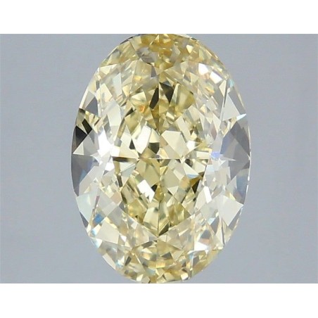 Diament laboratoryjny o barwie fantazyjnej szlif owalny, 2.81ct, VVS2, Fancy Light Yellow, IGI LG749566736