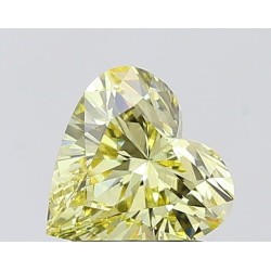 Diament laboratoryjny o barwie fantazyjnej serce, 1.58ct, VVS2, Fancy Light Yellow, IGI LG728565298