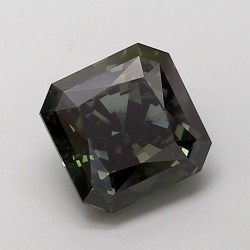 Diament laboratoryjny o barwie fantazyjnej szlif radiant kawadratowy, 2.6ct, VVS2, Fancy Deep Green, IGI LG727585785