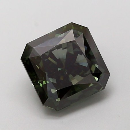 Diament laboratoryjny o barwie fantazyjnej szlif radiant kawadratowy, 2.6ct, VVS2, Fancy Deep Green, IGI LG727585785