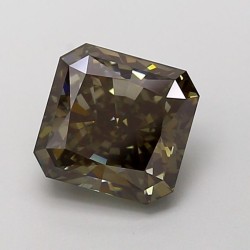 Diament laboratoryjny o barwie fantazyjnej szlif radiant kawadratowy, 2.53ct, VVS2, Fancy Deep Gray Green, IGI LG727585788