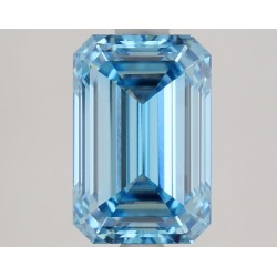 Diament laboratoryjny o barwie fantazyjnej szlif szmaragdowy, 2.56ct, VVS2, Fancy Vivid Blue, IGI LG756571445