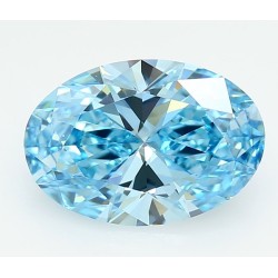 Diament laboratoryjny o barwie fantazyjnej szlif owalny, 3ct, VVS1, Fancy Vivid Blue, IGI LG749574397