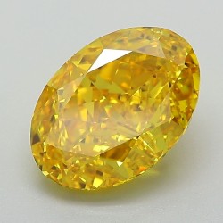 Diament laboratoryjny o barwie fantazyjnej szlif owalny, 2.62ct, VVS1, Fancy Vivid Yellow, IGI LG584356680