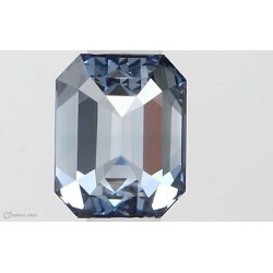 Diament laboratoryjny o barwie fantazyjnej szlif szmaragdowy, 0.5ct, VVS2, Fancy Vivid Blue, IGI LG581331366