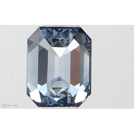 Diament laboratoryjny o barwie fantazyjnej szlif szmaragdowy, 0.5ct, VVS2, Fancy Vivid Blue, IGI LG581331366