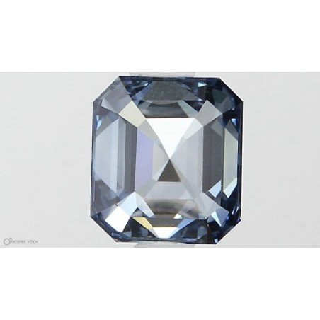 Diament laboratoryjny o barwie fantazyjnej szlif szmaragdowy, 0.91ct, VVS2, Fancy Vivid Blue, IGI LG581331290