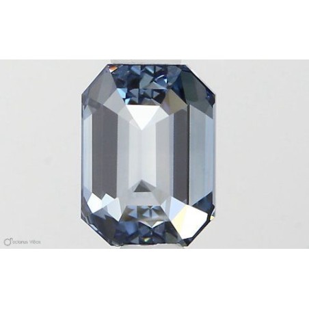 Diament laboratoryjny o barwie fantazyjnej szlif szmaragdowy, 0.74ct, VVS1, Fancy Vivid Blue, IGI LG581331343
