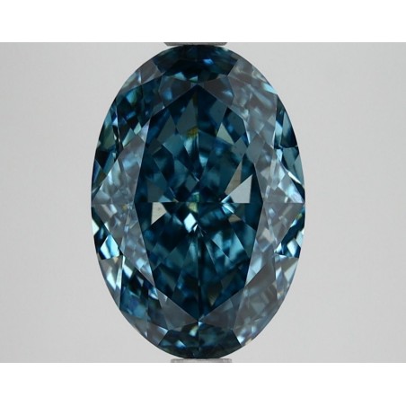 Diament laboratoryjny o barwie fantazyjnej szlif owalny, 2.76ct, VVS2, Fancy Vivid Blue, IGI LG667430079