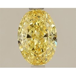 Diament laboratoryjny o barwie fantazyjnej szlif owalny, 1.54ct, VVS2, Fancy Intense Yellow, IGI LG747515563