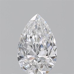 Diament szlif gruszkowy, 0.5ct, SI1, D, GIA 6535969723