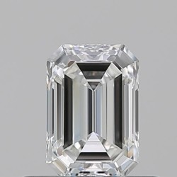 Diament szlif szmaragdowy, 0.51ct, VVS2, G, GIA 2537160308