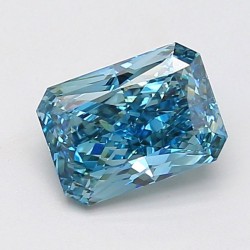 Diament laboratoryjny o barwie fantazyjnej radiant, 2.39ct, VVS2, Fancy Vivid Greenish Blue, IGI LG756584340