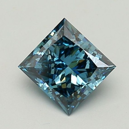 Diament laboratoryjny o barwie fantazyjnej szlif princess, 1.5ct, VVS2, Fancy Vivid Blue, IGI LG757521589