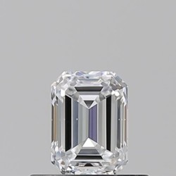 Diament szlif szmaragdowy, 0.5ct, SI1, D, GIA 1232700259