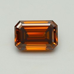 Diament laboratoryjny o barwie fantazyjnej szlif szmaragdowy, 1ct, VVS2, Fancy Deep Orange, IGI LG757507032