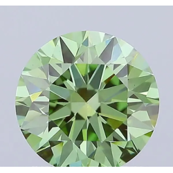 Diament laboratoryjny o barwie fantazyjnej szlif okrągły, 0.51ct, VVS2, Fancy Vivid Green, IGI LG744506036
