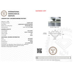 Diament laboratoryjny o barwie fantazyjnej szlif okrągły, 0.5ct, VS1, Fancy Vivid Blue, IGI LG683516435