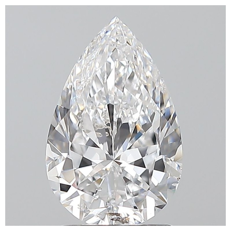 Diament szlif gruszkowy, 1.7ct, SI2, D, HRD 250000292030