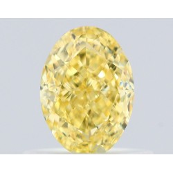 Diament o barwie fantazyjnej szlif owalny, 0.63ct, VVS1, Fancy Intense Yellow, GIA 1535108799