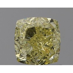 Diament o barwie fantazyjnej szlif poduszkowy brylantowy, 1ct, SI1, Fancy Yellow, GIA 2537282089