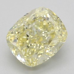 Diament o barwie fantazyjnej szlif poduszkowy modyfikowany, 1.03ct, VS1, Fancy Light  Yellow, GIA 5231178769