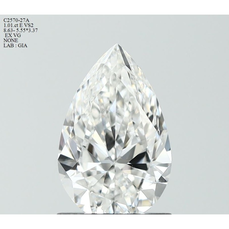 Diament szlif gruszkowy, 1.01ct, VS2, E, GIA 5546280441