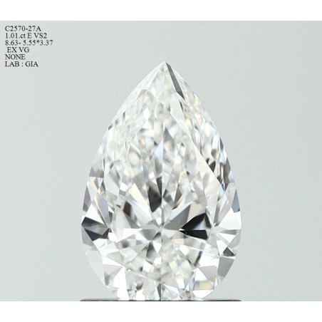 Diament szlif gruszkowy, 1.01ct, VS2, E, GIA 5546280441