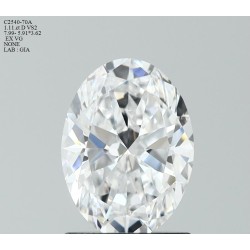 Diament szlif owalny, 1.11ct, VS2, D, GIA 6541274577