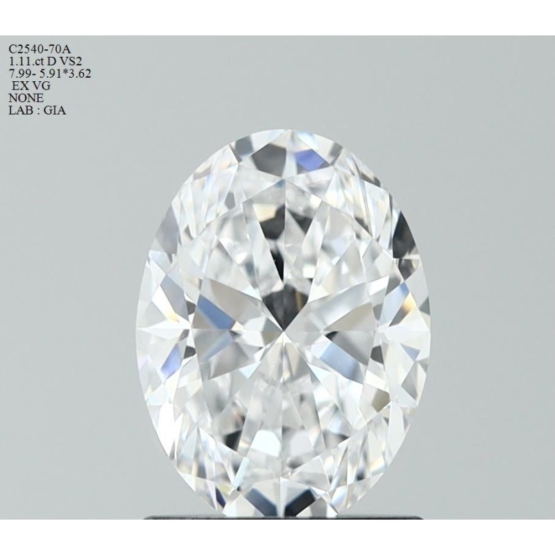 Diament szlif owalny, 1.11ct, VS2, D, GIA 6541274577