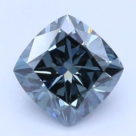 Diament laboratoryjny o barwie fantazyjnej szlif poduszkowy brylantowy, 0.67ct, VVS2, Fancy Intense Gray Blue, IGI LG547271812