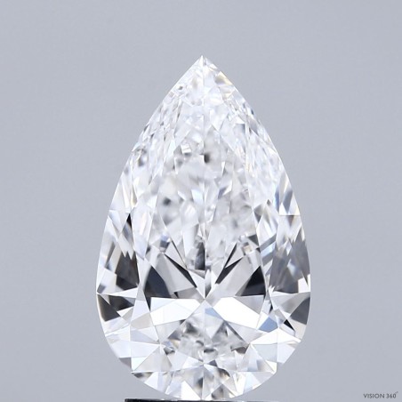 Diament laboratoryjny szlif gruszkowy, 3ct, VVS2, D, IGI LG758526857