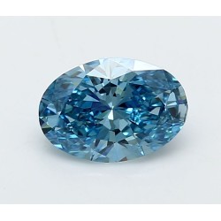 Diament laboratoryjny o barwie fantazyjnej szlif owalny, 1.53ct, VVS2, Fancy Vivid Blue, IGI LG749574358
