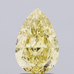Diament laboratoryjny o barwie fantazyjnej szlif gruszkowy, 1.56ct, VVS2, Fancy Intense Yellow, IGI LG758583379