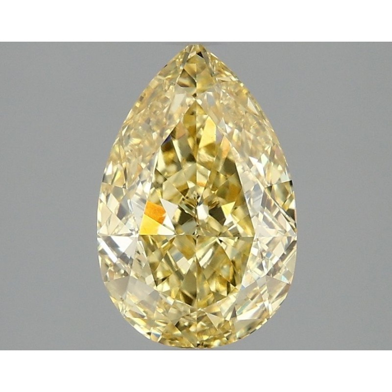 Diament laboratoryjny o barwie fantazyjnej szlif gruszkowy, 2.1ct, VVS2, Fancy Intense Yellow, IGI LG663414731