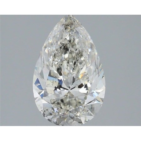 Diament szlif gruszkowy, 2ct, SI2, H, HRD 250000278558